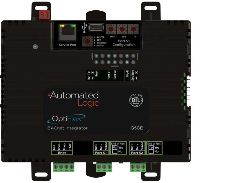 Automated Logic OptiFlex G5CE BACnet Integrator gateway for secure building automation communication, protocol routing, and WebCTRL system integration.